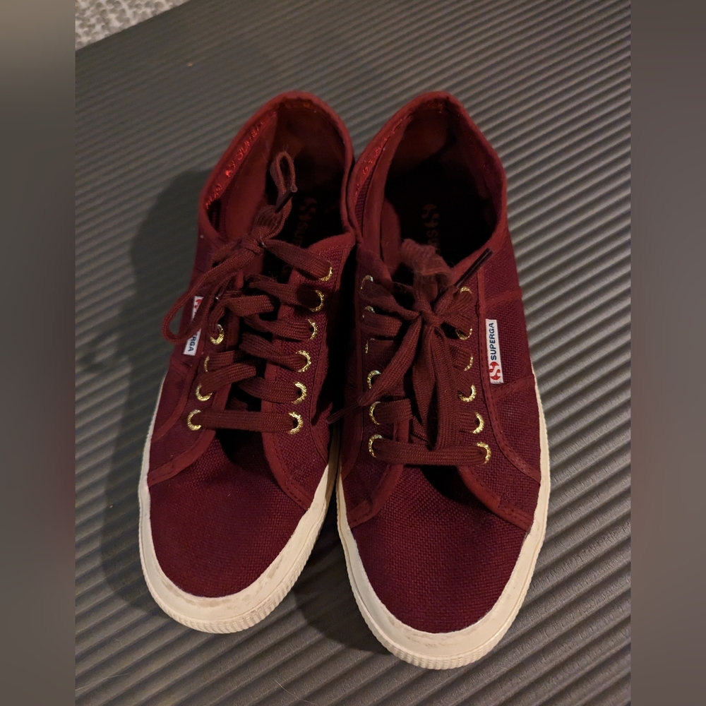 Superga Burgundy Sneakers